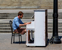 Street Musician Playing Piano