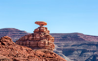 Mexican Hat Rock Formation in Desert