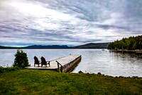 Adirondack Chairs on Lakeside Dock