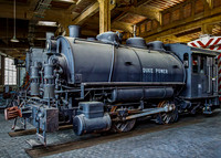 Duke Power Steam Locomotive in Roundhouse