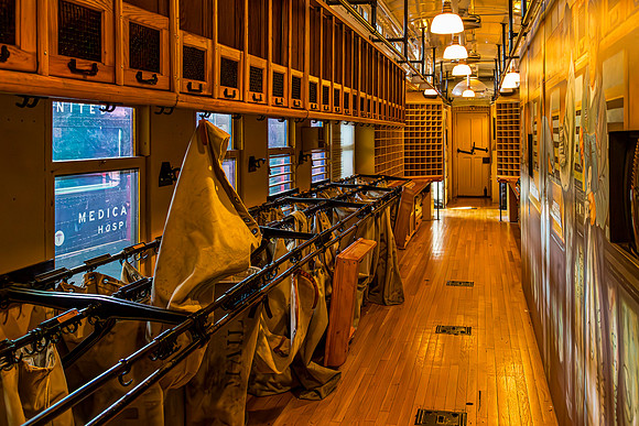 Vintage Railway Post Office Car Interior