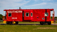 Red Southern Railway Caboose X648 on Display