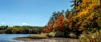 Autumn Foliage by Lake in New Hampshire