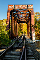 Autumn Railroad Bridge and Tracks