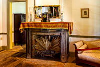 Antique Room with Fireplace and Clock