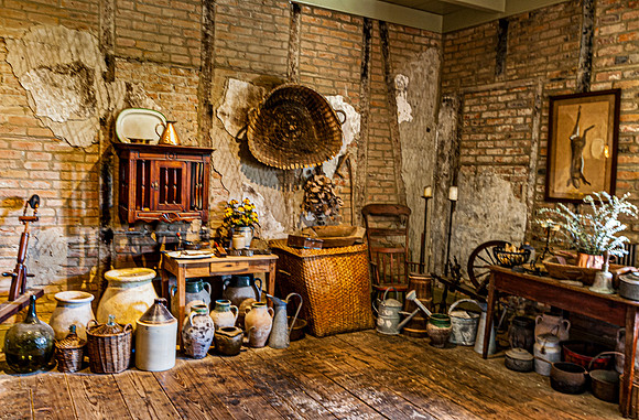 Rustic Room with Antique Collectibles