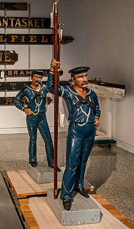 Wooden Sailor Figures on Display