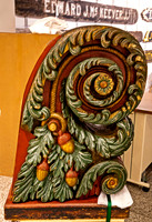 Decorative Wooden Carving with Oak Leaves and Acorns