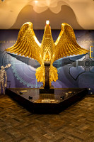 Golden Eagle Sculpture in Museum