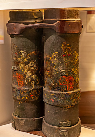 Antique Artillery Cases with Royal Coat of Arms
