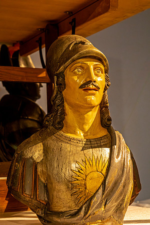 Wooden Bust of a Soldier