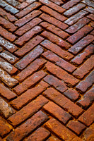 Weathered Brick Herringbone Pathway