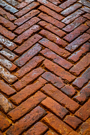 Weathered Brick Herringbone Pathway