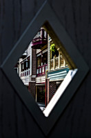 View Through Diamond-Shaped Window