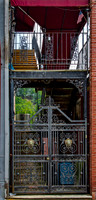 Ornate Wrought Iron Gate with Lion Heads