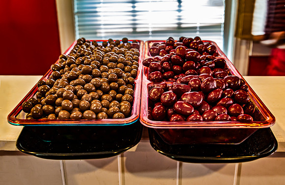 Candy Coated Sweets on Display