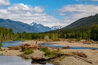 Hoh Riverbed and Mountains
