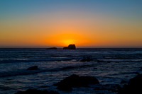 Sunset over the Pacific Ocean with Sea Stacks