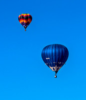 Hot Air Balloons Against Blue Sky