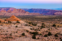 Desert landscape with colorful rock formations