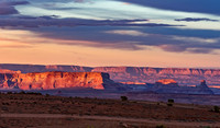 Desert Butte Landscape at Sunrise