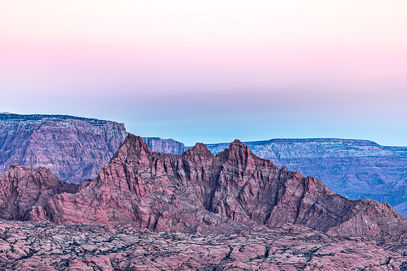 Red Rock Formations in Arizona at Twilight