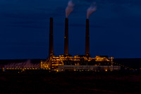 Industrial Power Plant at Night