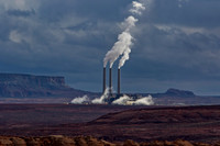 Industrial Power Plant Emitting Smoke
