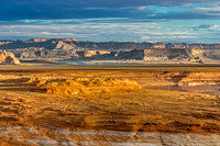 Desert Landscape with Mountains and Water