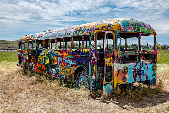 Abandoned Graffiti Bus in Washtucna, Washington