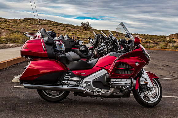 Red Honda Gold Wing Motorcycle