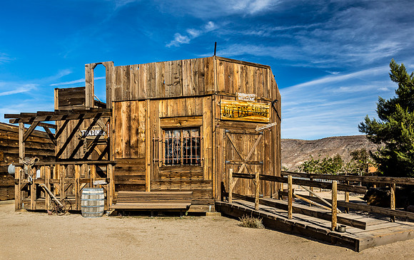 Old Western Building Under Blue Sky