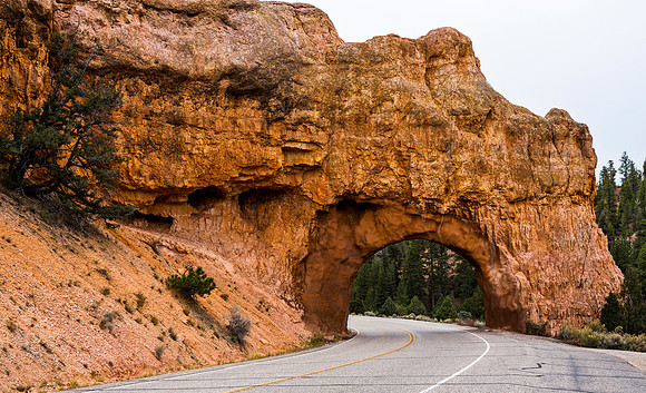 Road Through Red Rock Natural Arch