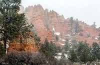 Red Canyon Snowy Landscape