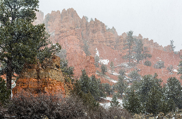 Red Canyon Snowy Landscape