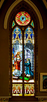 Stained Glass Window of Jesus and Saint Margaret Mary Alacoque