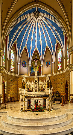Ornate Church Altar and Interior