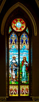 Stained Glass Window with Religious Figures