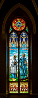 Stained Glass Window Depicting Two Religious Figures