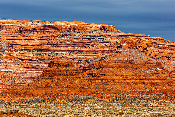 Red Rock Landscape Under Cloudy Sky