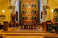 Historic Catholic Church Interior in Santa Fe