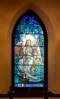 Stained Glass Angel Window in Church