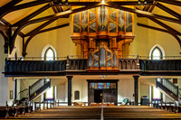 Church Interior with Grand Pipe Organ