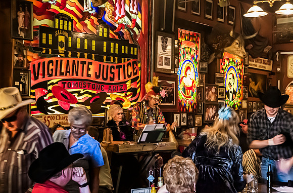 Bar Scene with Live Music