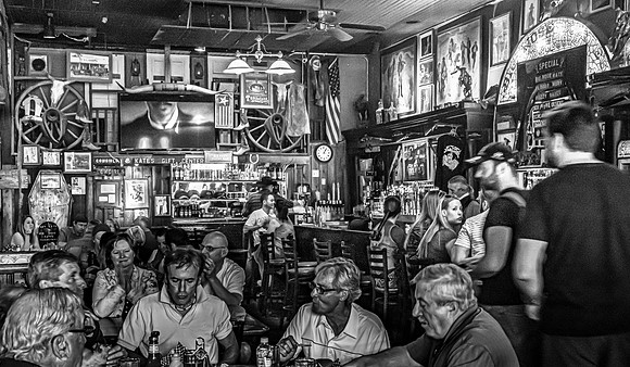 Inside a Busy Bar Restaurant
