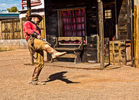 Cowboy Performing Gun Spinning Demonstration