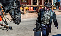 Cowboy with Horse-Drawn Carriage