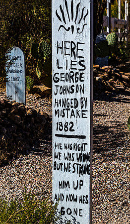 George Johnson Tombstone, Hanged by Mistake