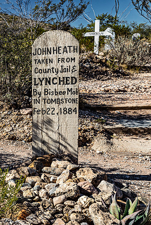 John Heath Grave Marker in Tombstone
