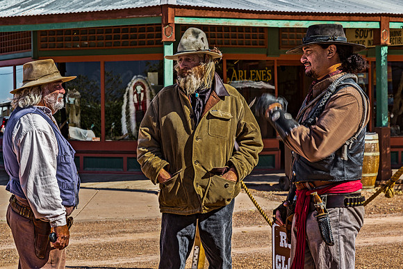 Men in Western Attire Talking